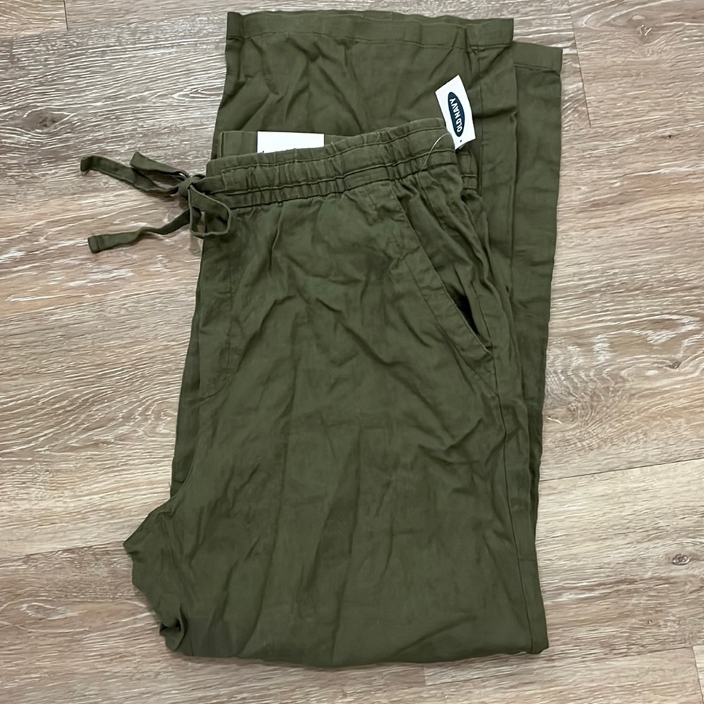 Wide leg linen pants